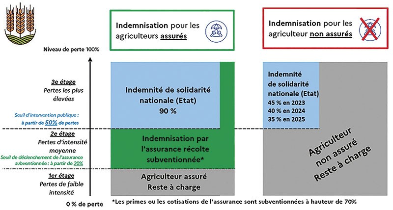 Assurance récolte multirisque climatique : schéma général du dispositif réformé pour les grandes cultures